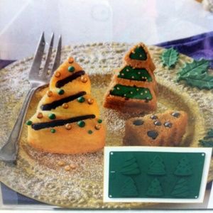 Birkmann Noel 6 Christmas Tree Silicone Molds Holiday Baking